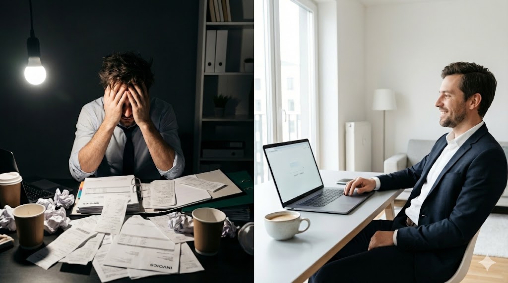 Ondernemer gestrest door administratie